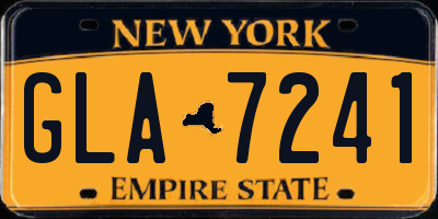 NY license plate GLA7241