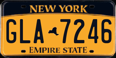 NY license plate GLA7246