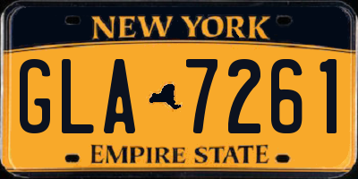 NY license plate GLA7261