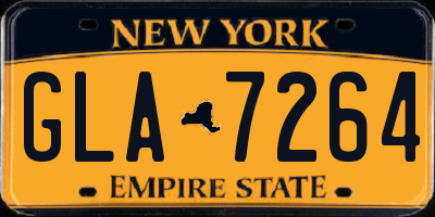 NY license plate GLA7264