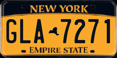 NY license plate GLA7271