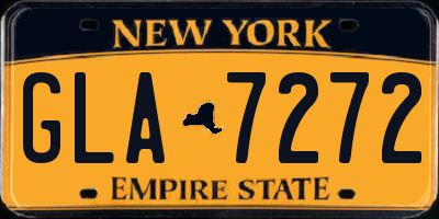 NY license plate GLA7272