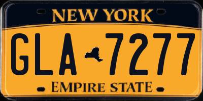 NY license plate GLA7277