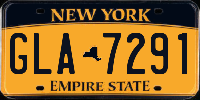 NY license plate GLA7291