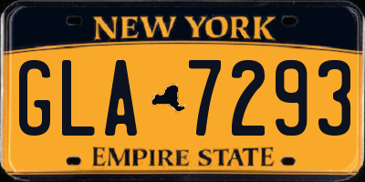 NY license plate GLA7293