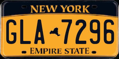 NY license plate GLA7296