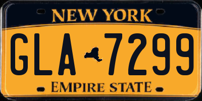 NY license plate GLA7299