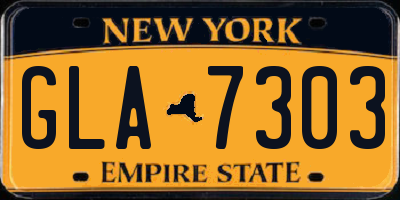 NY license plate GLA7303