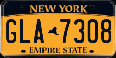 NY license plate GLA7308
