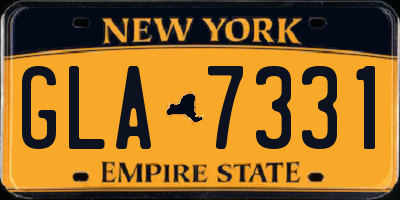 NY license plate GLA7331