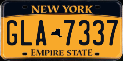 NY license plate GLA7337
