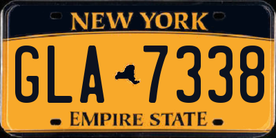 NY license plate GLA7338