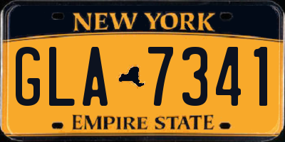 NY license plate GLA7341