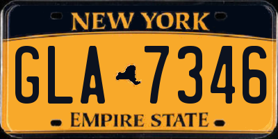 NY license plate GLA7346