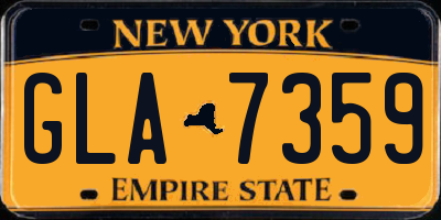 NY license plate GLA7359