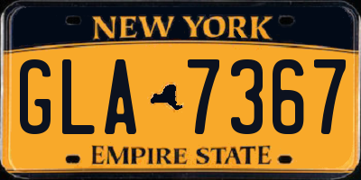 NY license plate GLA7367