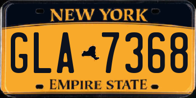 NY license plate GLA7368