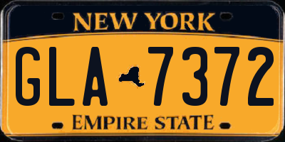 NY license plate GLA7372