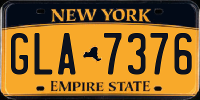 NY license plate GLA7376