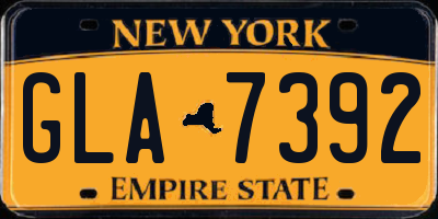 NY license plate GLA7392