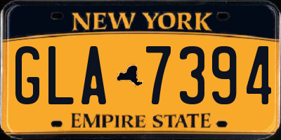 NY license plate GLA7394
