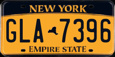 NY license plate GLA7396