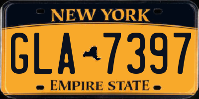 NY license plate GLA7397