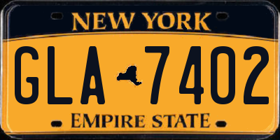 NY license plate GLA7402