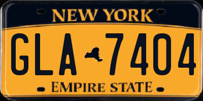NY license plate GLA7404