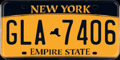 NY license plate GLA7406