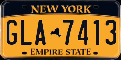 NY license plate GLA7413