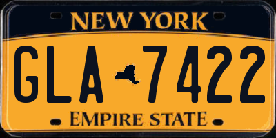 NY license plate GLA7422