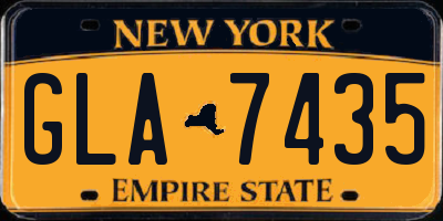 NY license plate GLA7435