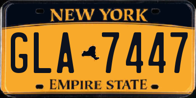 NY license plate GLA7447