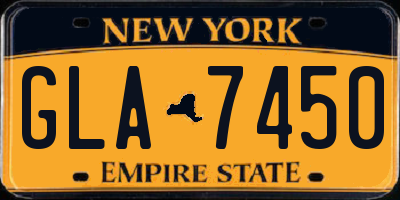 NY license plate GLA7450