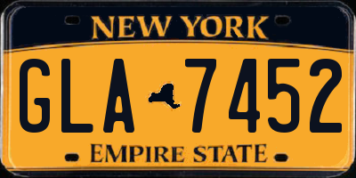 NY license plate GLA7452