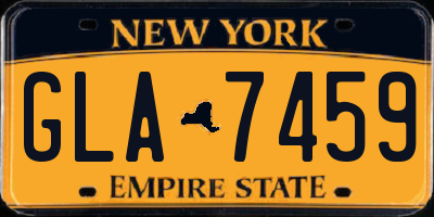 NY license plate GLA7459