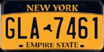 NY license plate GLA7461