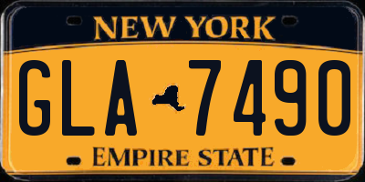 NY license plate GLA7490