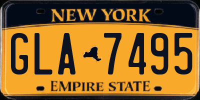 NY license plate GLA7495