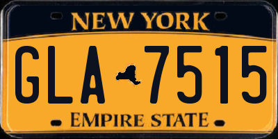 NY license plate GLA7515