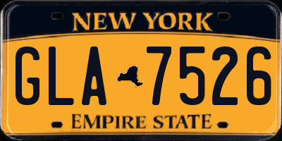 NY license plate GLA7526