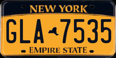 NY license plate GLA7535