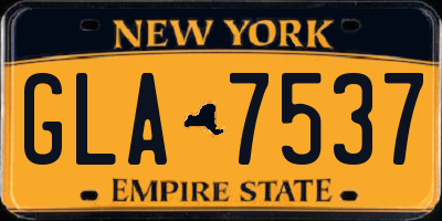 NY license plate GLA7537