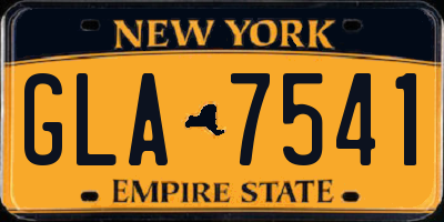 NY license plate GLA7541
