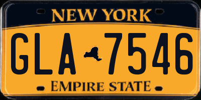 NY license plate GLA7546