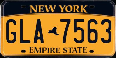 NY license plate GLA7563