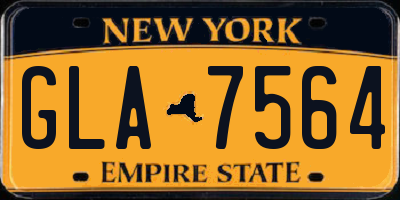 NY license plate GLA7564
