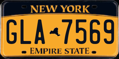 NY license plate GLA7569