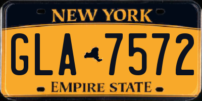 NY license plate GLA7572